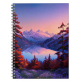 Verborgen meer in de bergen bij Twilight Notitieboek (Voorkant)