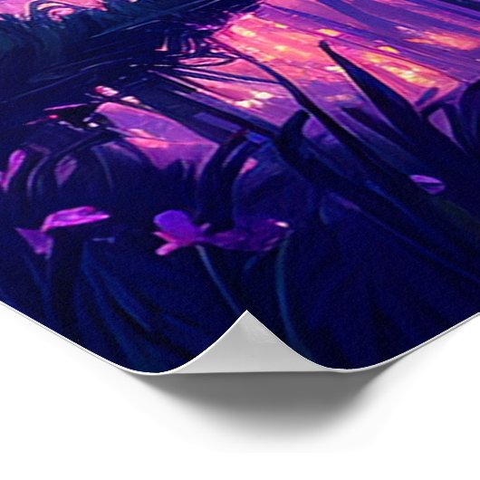 Verborgen moeras's Paarse magie Poster (Hoek)