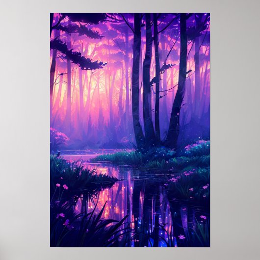 Verborgen moeras's Paarse magie Poster (Voorkant)
