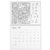 Verborgen object en kleurboek kalender (Feb 2027)