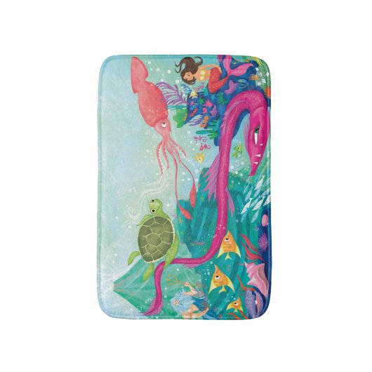 Verborgen oceaanschatten badmat (Voorkant Verticaal)