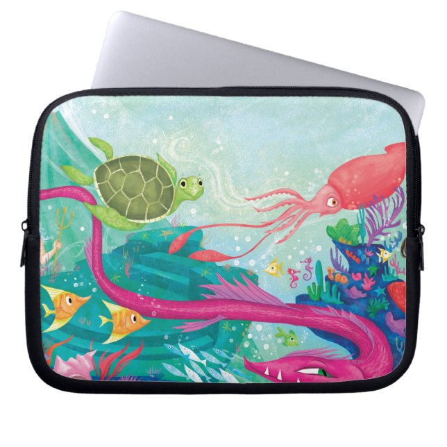 Verborgen oceaanschatten laptop sleeve (Voorkant)