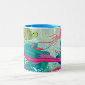 Verborgen oceaanschatten tweekleurige koffiemok (Center)