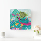 Verborgen oceaanschatten vierkante klok (Huis)