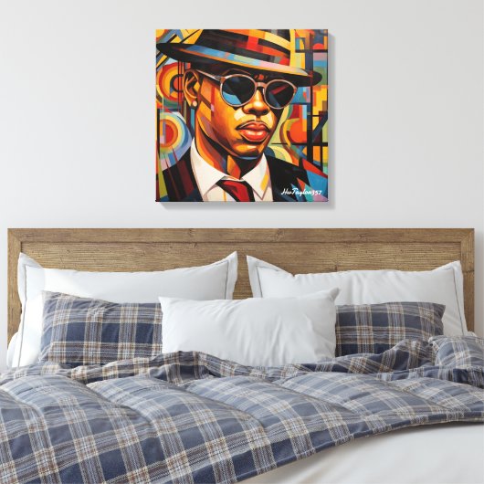 Verborgen ogen canvas afdruk (Insitu (Slaapkamer))