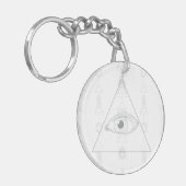 Verborgen ooggevoelige kennis Esoteric Geometric Sleutelhanger (Voorkant Links)