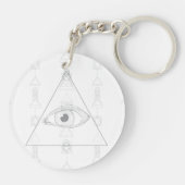 Verborgen ooggevoelige kennis Esoteric Geometric Sleutelhanger (Achterkant)