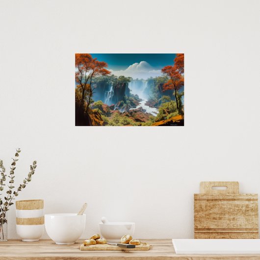 Verborgen paradijs in het oerwoud poster (Keuken)