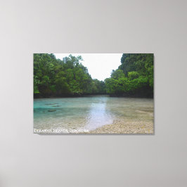 Verborgen paradijs strand kust landschap reis foto canvas afdruk