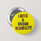 Verborgen pincode voor gehandicapte kinderen ronde button 5,7 cm (Voorkant /achterkant)