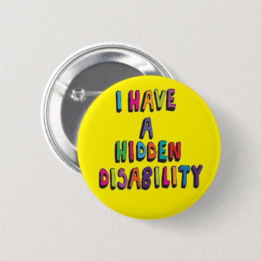 Verborgen pincode voor gehandicapte kinderen ronde button 5,7 cm (Voorkant /achterkant)