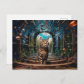 Verborgen portaal Kat Briefkaart (Voorkant / Achterkant)