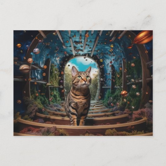 Verborgen portaal Kat Briefkaart (Voorkant)