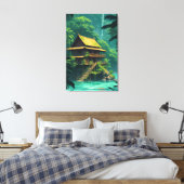 Verborgen Rumah in het Regenwoud Canvas Afdruk (Insitu (Slaapkamer))