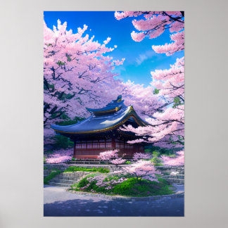 Verborgen Sanctuary, Cherry Blossom Shrine Poster