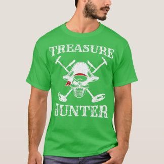 Verborgen schattewaarde Hunter Pirate Metal Detect T-shirt