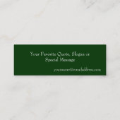 Verborgen Sjabloon van erwten skinny Gardener-prof Mini Visitekaartje (Achterkant)