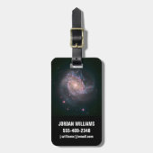 Verborgen spiraal Galaxy Messier 83. 2 Bagagelabel (Voorkant verticaal)