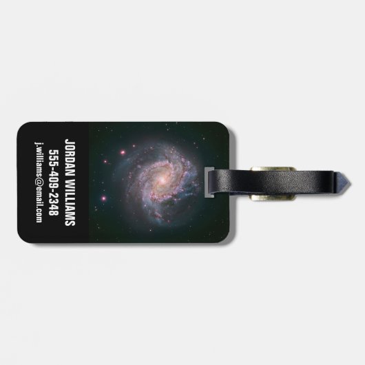 Verborgen spiraal Galaxy Messier 83. 2 Bagagelabel (Achterkant horizontaal)