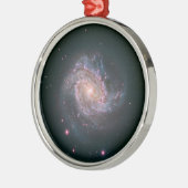 Verborgen spiraal Galaxy Messier 83. 2 Metalen Ornament (Links)