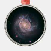 Verborgen spiraal Galaxy Messier 83. 2 Metalen Ornament (Voorkant)