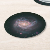 Verborgen spiraal Galaxy Messier 83. 2 Ronde Kartonnen Onderzetter (Gebogen)