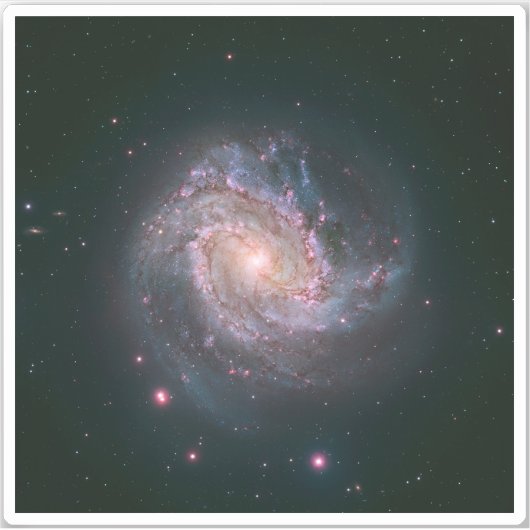 Verborgen spiraal Galaxy Messier 83. 2 Sticker (Voorkant)