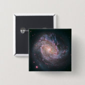 Verborgen spiraal Galaxy Messier 83. 2 Vierkante Button 5,1 Cm (Voorkant /achterkant)