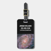 Verborgen spiraal Galaxy Messier 83. Bagagelabel (Voorkant verticaal)