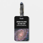 Verborgen spiraal Galaxy Messier 83. Bagagelabel (Achterkant verticaal)