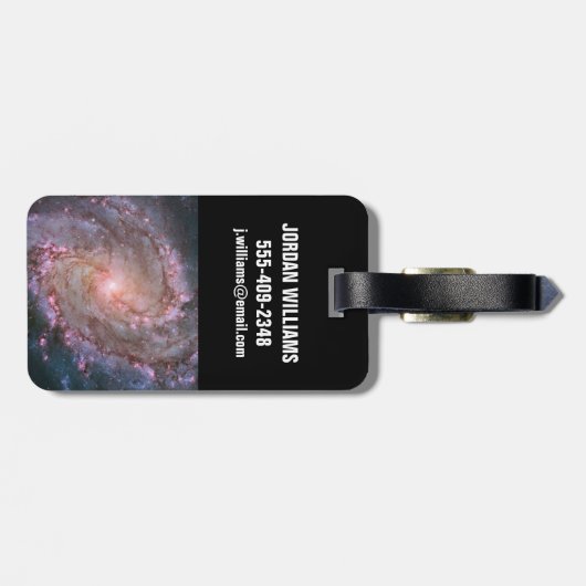 Verborgen spiraal Galaxy Messier 83. Bagagelabel (Achterkant horizontaal)