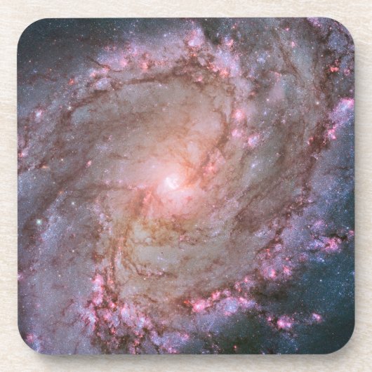 Verborgen spiraal Galaxy Messier 83. Bier Onderzetter (Voorkant)