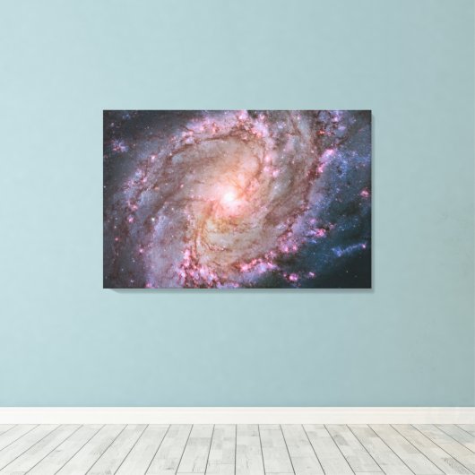 Verborgen spiraal Galaxy Messier 83. Canvas Afdruk (Insitu (Houten vloer))