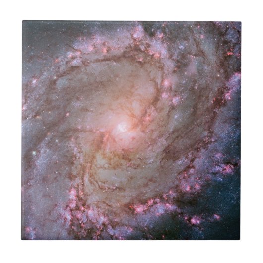Verborgen spiraal Galaxy Messier 83. Tegeltje (Voorkant)