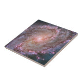 Verborgen spiraal Galaxy Messier 83. Tegeltje (Zijkant)