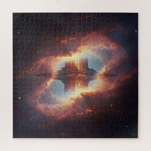 Verborgen stad in een ander universeel rijk legpuzzel