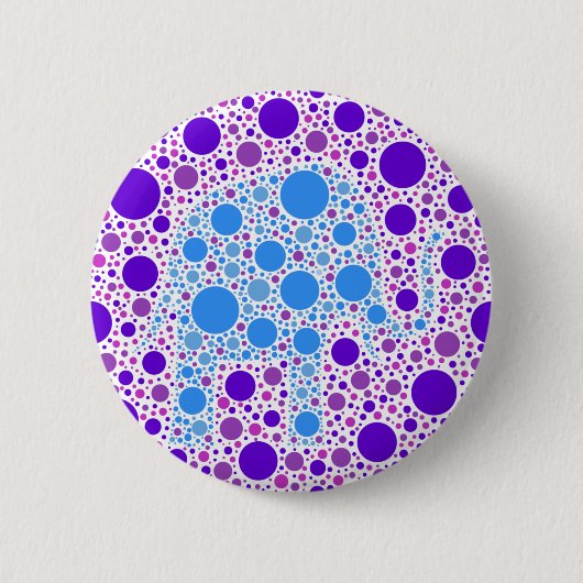 Verborgen Stippen Ronde Button 5,7 Cm (Voorkant)