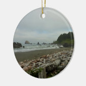 Verborgen strand I in Redwood National Park Keramisch Ornament (Links)