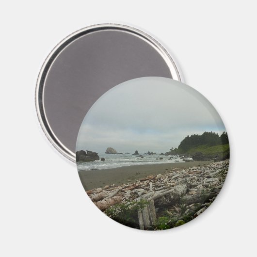 Verborgen strand I in Redwood National Park Magneet (Voorkant / Achterkant)