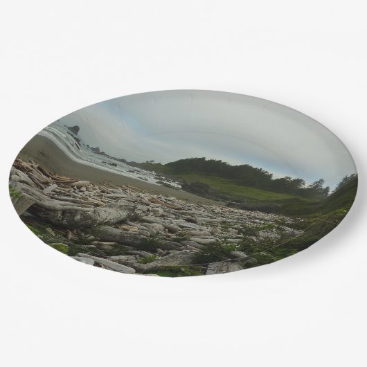 Verborgen strand I in Redwood National Park Papieren Bordje (Gekanteld)