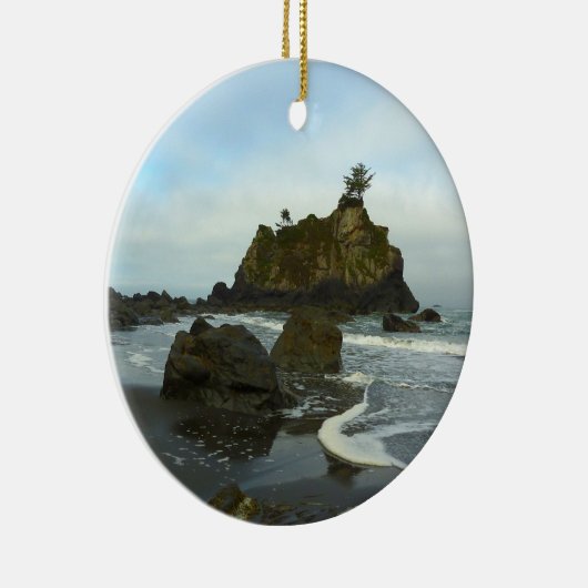 Verborgen strand II in Redwood National Park Keramisch Ornament (Rechts)