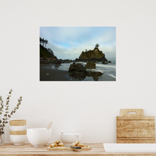 Verborgen strand II in Redwood National Park Poster (Keuken)
