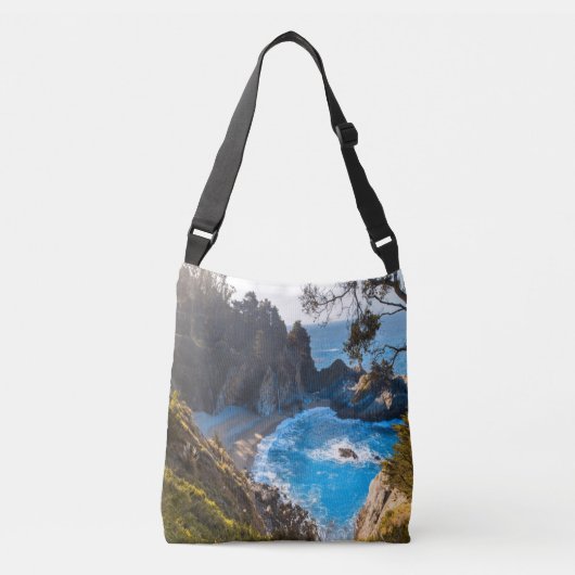 Verborgen strand Paradise Ocean Waves Crossbody Tas (Voorkant)