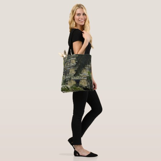 Verborgen tempel - Canvas tas (Op model)