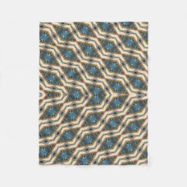 Verborgen tuin ontwerp blauw fleece deken