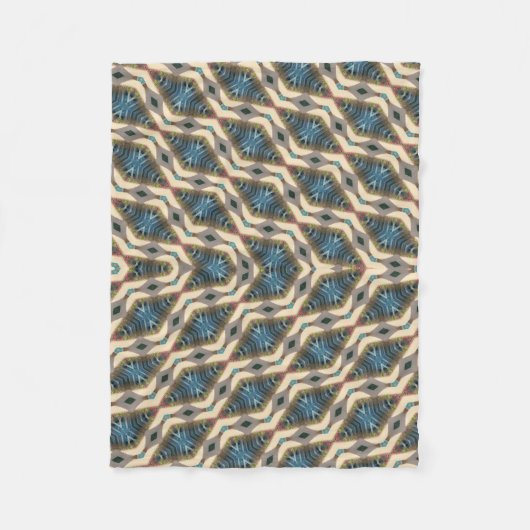 Verborgen tuin ontwerp blauw fleece deken (Voorkant)