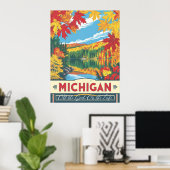 Verborgen uitje van Michigan Poster (Thuiskantoor)