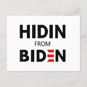 VERBORGEN VAN BIDEN grappige meme politieke Joe Ca Briefkaart