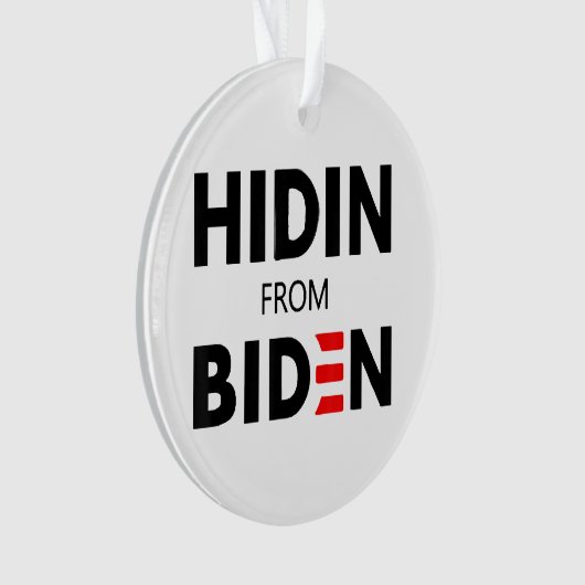 VERBORGEN VAN BIDEN grappige meme politieke Joe Ca Ornament (voorkant)