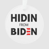 VERBORGEN VAN BIDEN grappige meme politieke Joe Ca Ornament (voorkant)